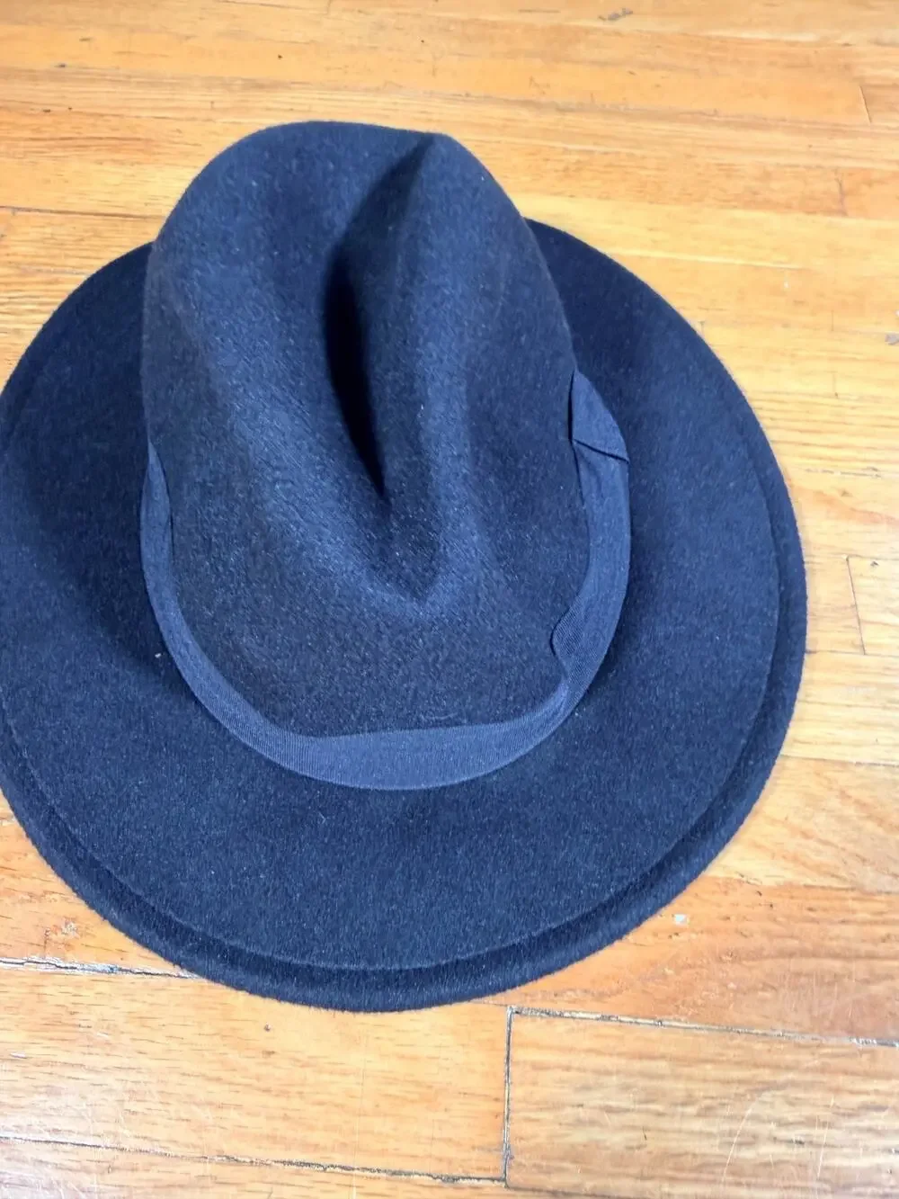 Men’s H&M Black wool felt fedora hat Size M/58